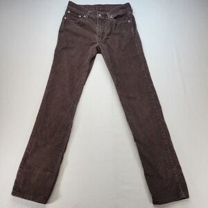 Levi's 511 Corduroy Pants Mens 29x32 Brown Slim Straight Mid Rise